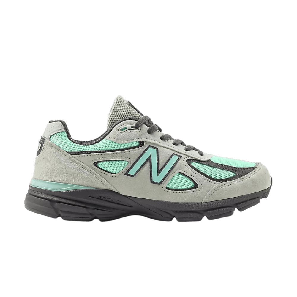 New Balance 990v4 Made in USA Silver Moss Bright Mint sneaker, new in at Im Your Wardrobe NZ