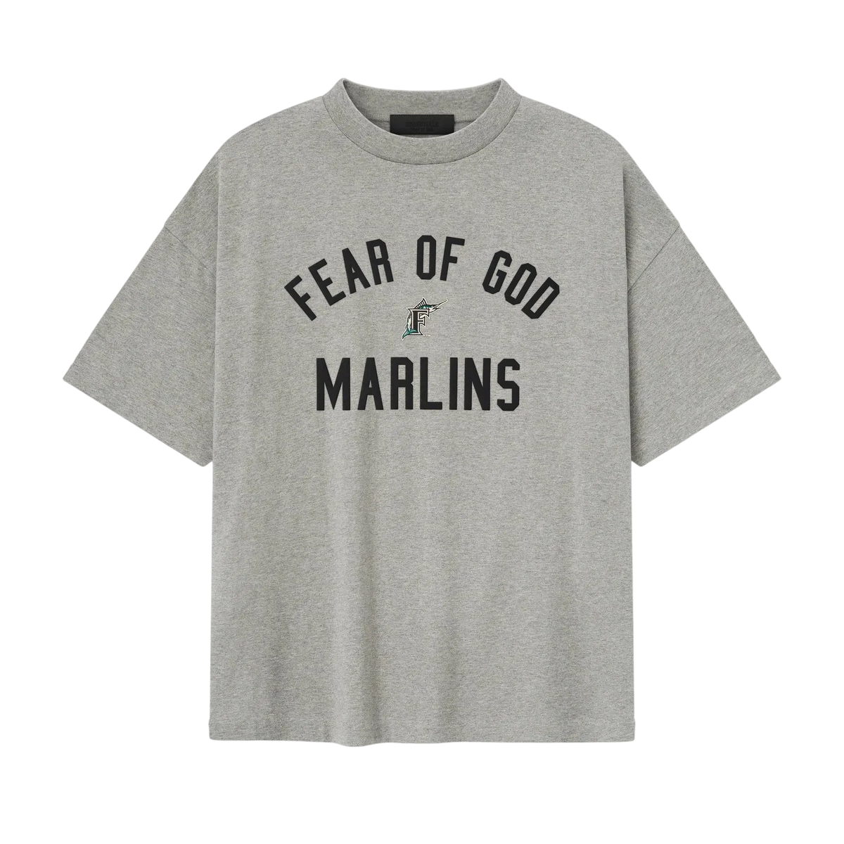 Fear of God Essentials Marlins 90s Tee Concrete Heather