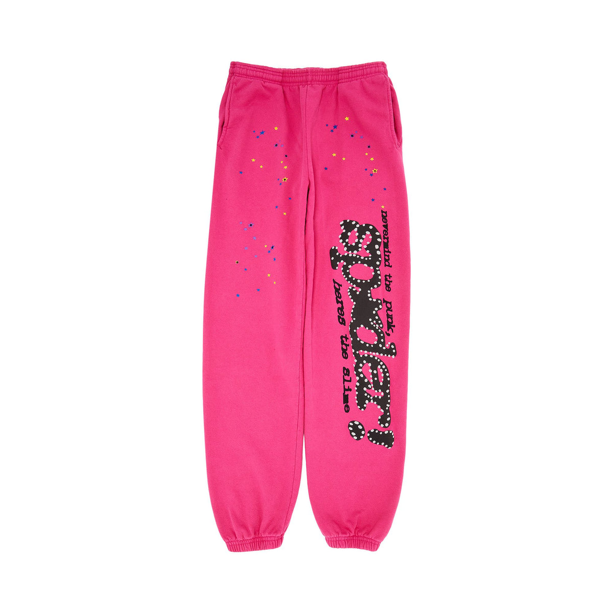 Sp5der Pink V2 Sweatpant Pink front