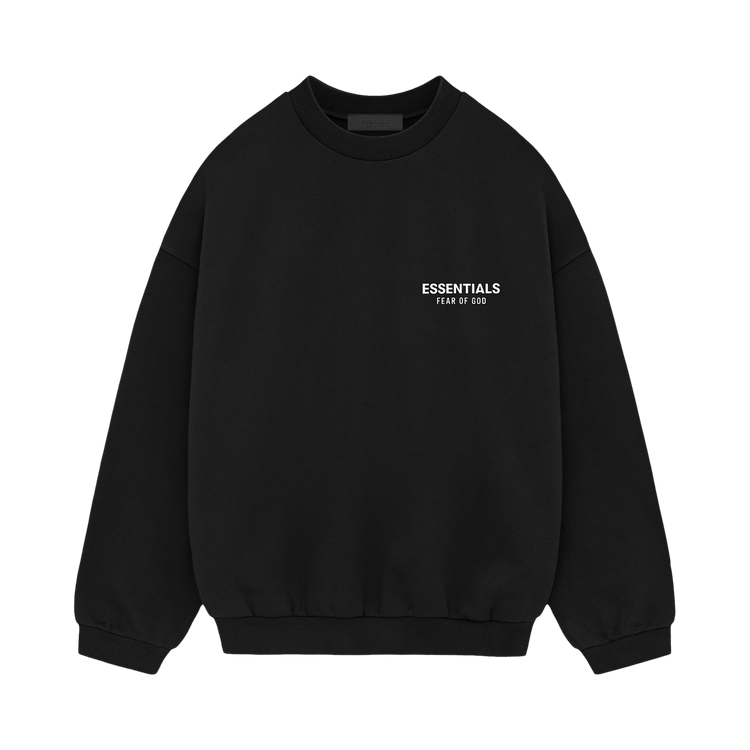 Fear of God Essentials Fleece Crewneck II Black (FW24)