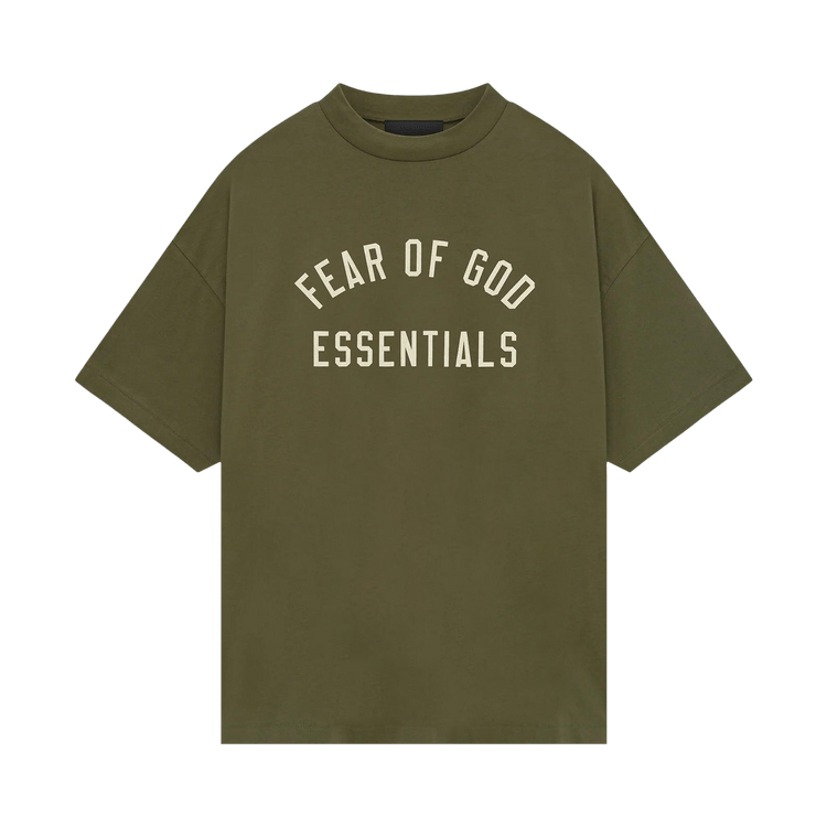 Fear of God Essentials Jersey Crewneck Tee Military (FW24)