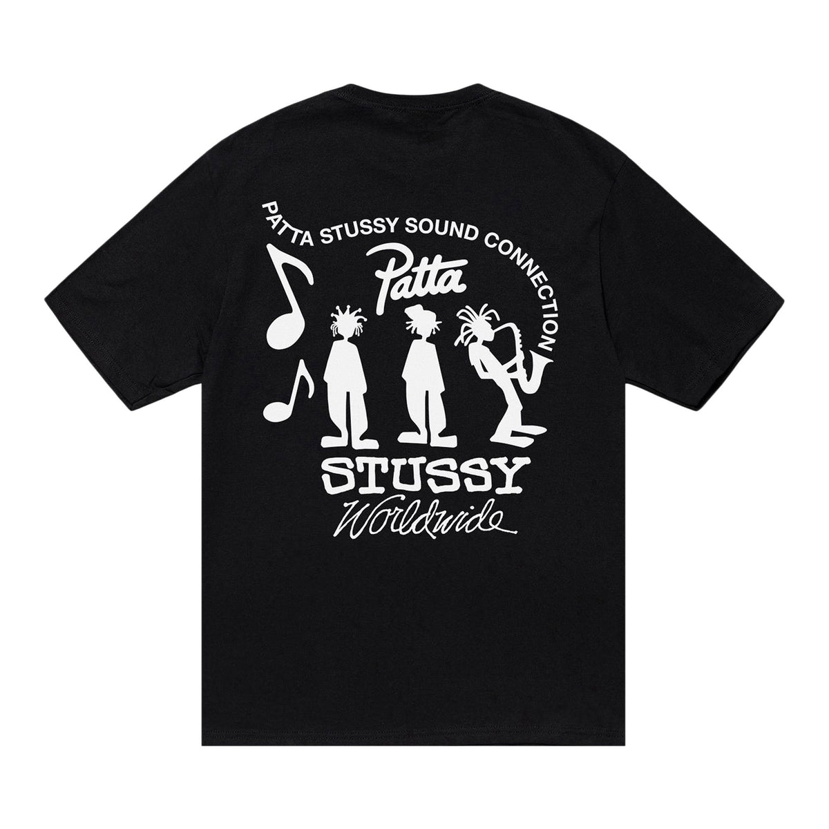 Stussy x Patta Sound Connection Tee Black back