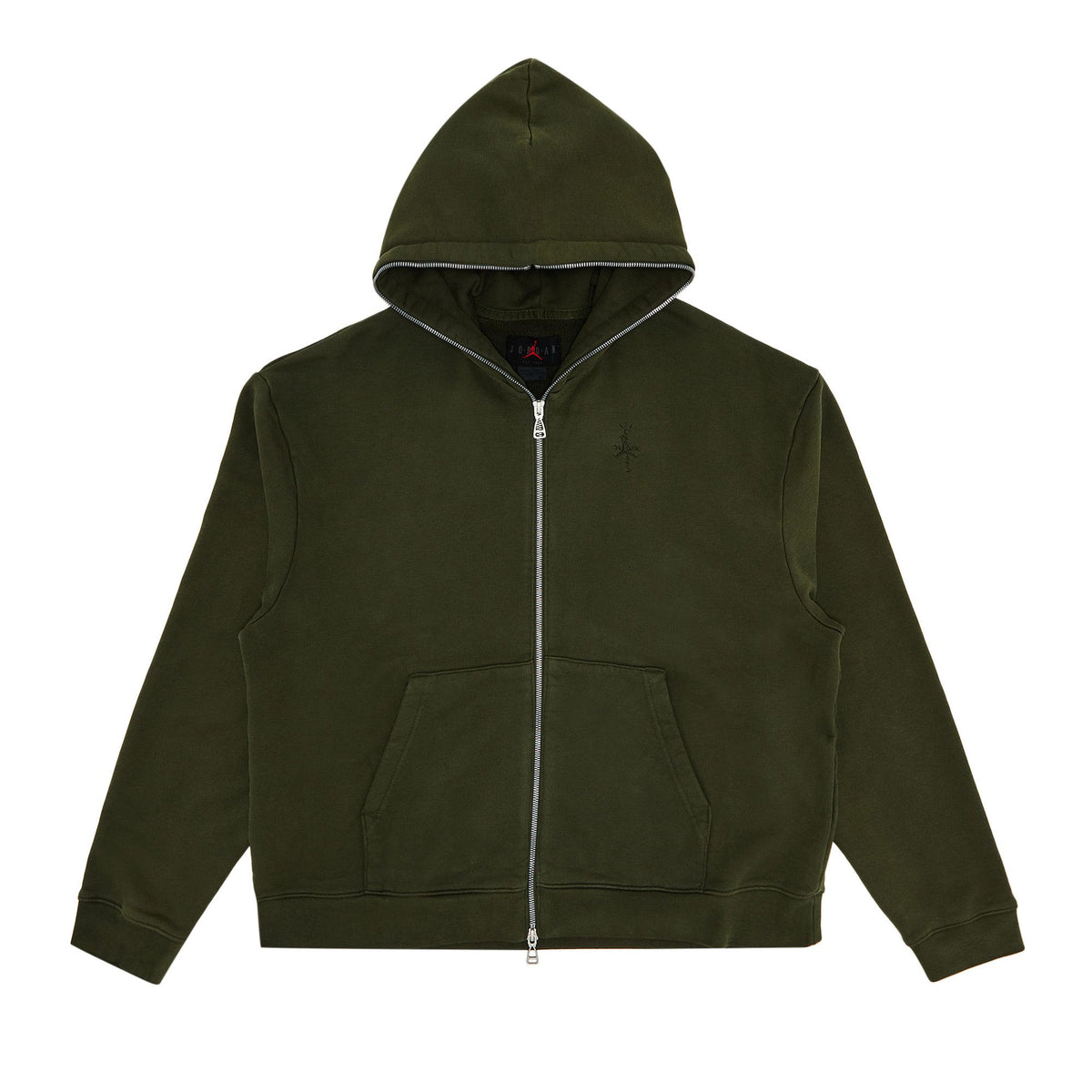 Jordan x Travis Scott Full Zip Hoodie Khaki front