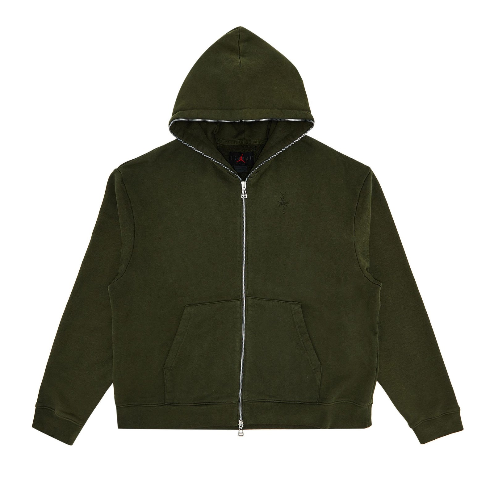 Jordan x Travis Scott Full Zip Hoodie Khaki front