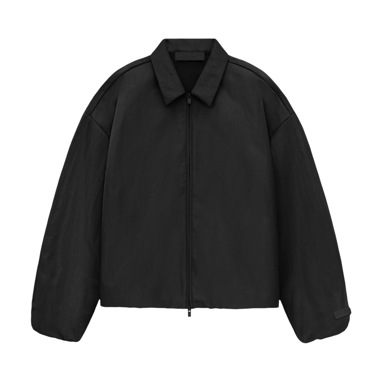 Fear of God Essentials Textured Nylon Trucker Jacket Black (FW24)