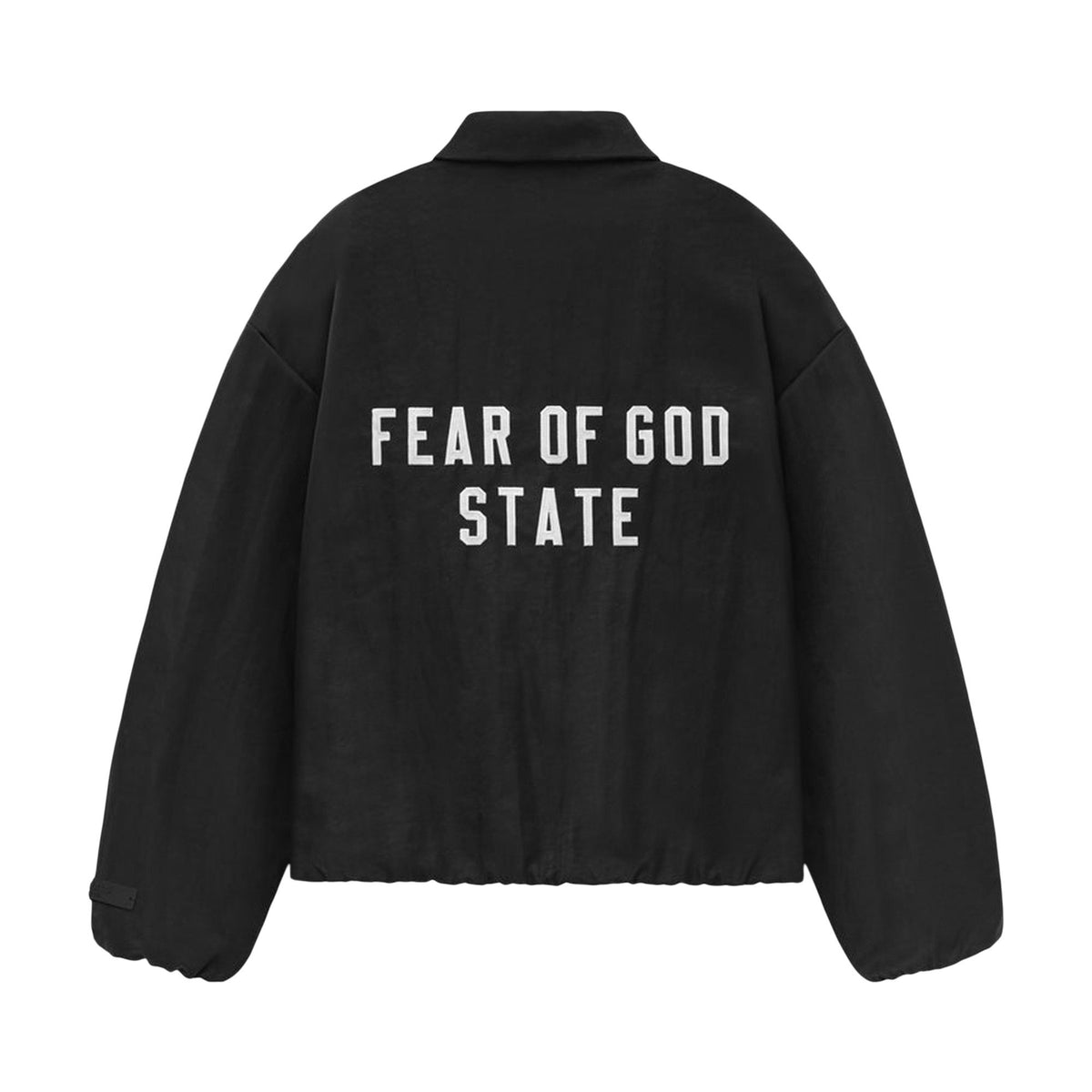 Fear of God Essentials Textured Nylon Trucker Jacket Black (FW24)