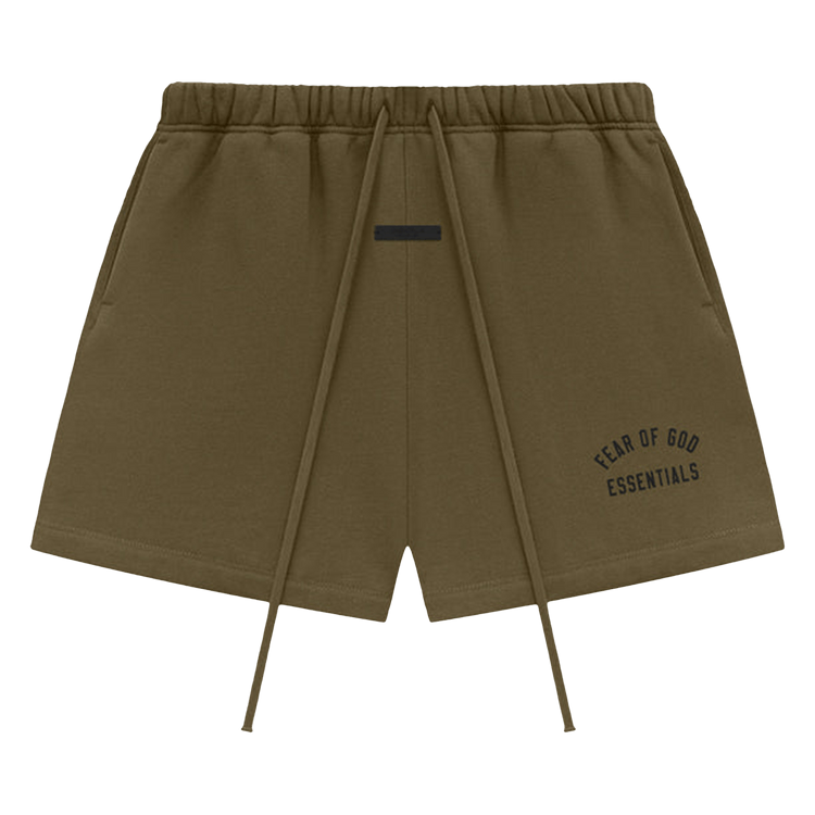 Fear of God Essentials Fleece Soccer Short Olive (FW24)