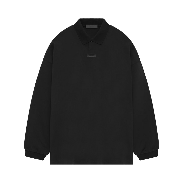 Fear of God Essentials Pique Long-Sleeve Polo Black (FW24)