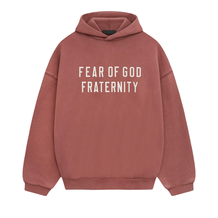 Fear of God Essentials Heavy Fleece Hoodie Crimson (FW24)