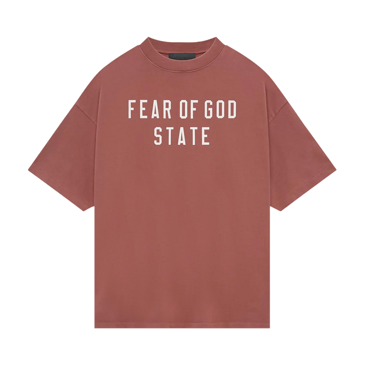 Fear of God Essentials Heavy Crewneck Tee Crimson (FW24)