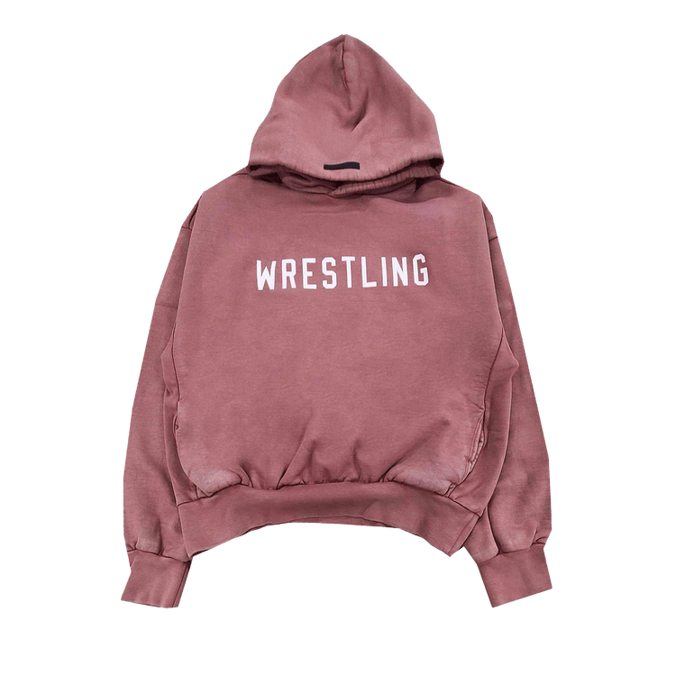 Fear of God Essentials Heavy Fleece Vintage Shrunken Hoodie Crimson (FW24)