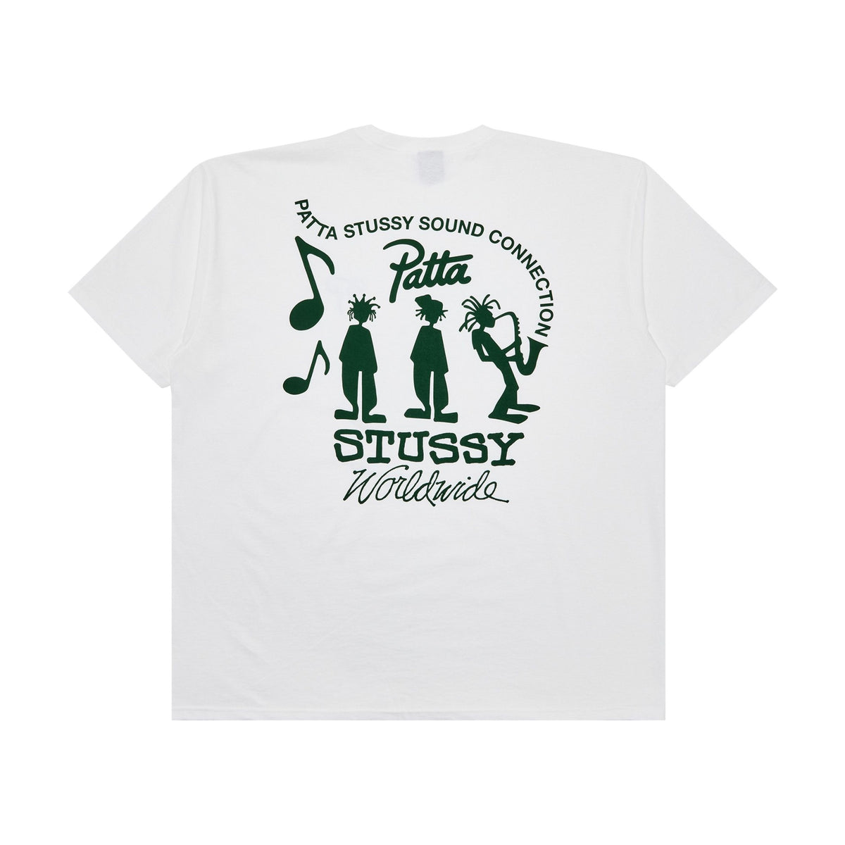 Stussy x Patta Sound Connection Tee White back