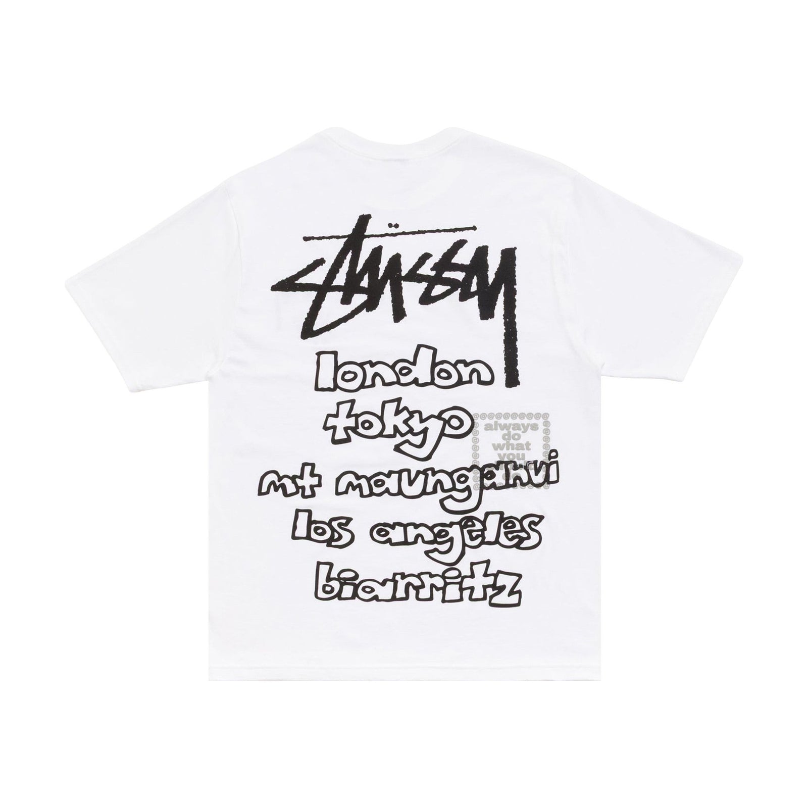 Stussy x Always Do What You Should Do World Tour Tee White front