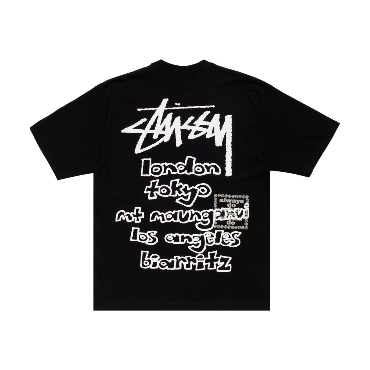 Stussy x Always Do What You Should Do World Tour Tee Black back