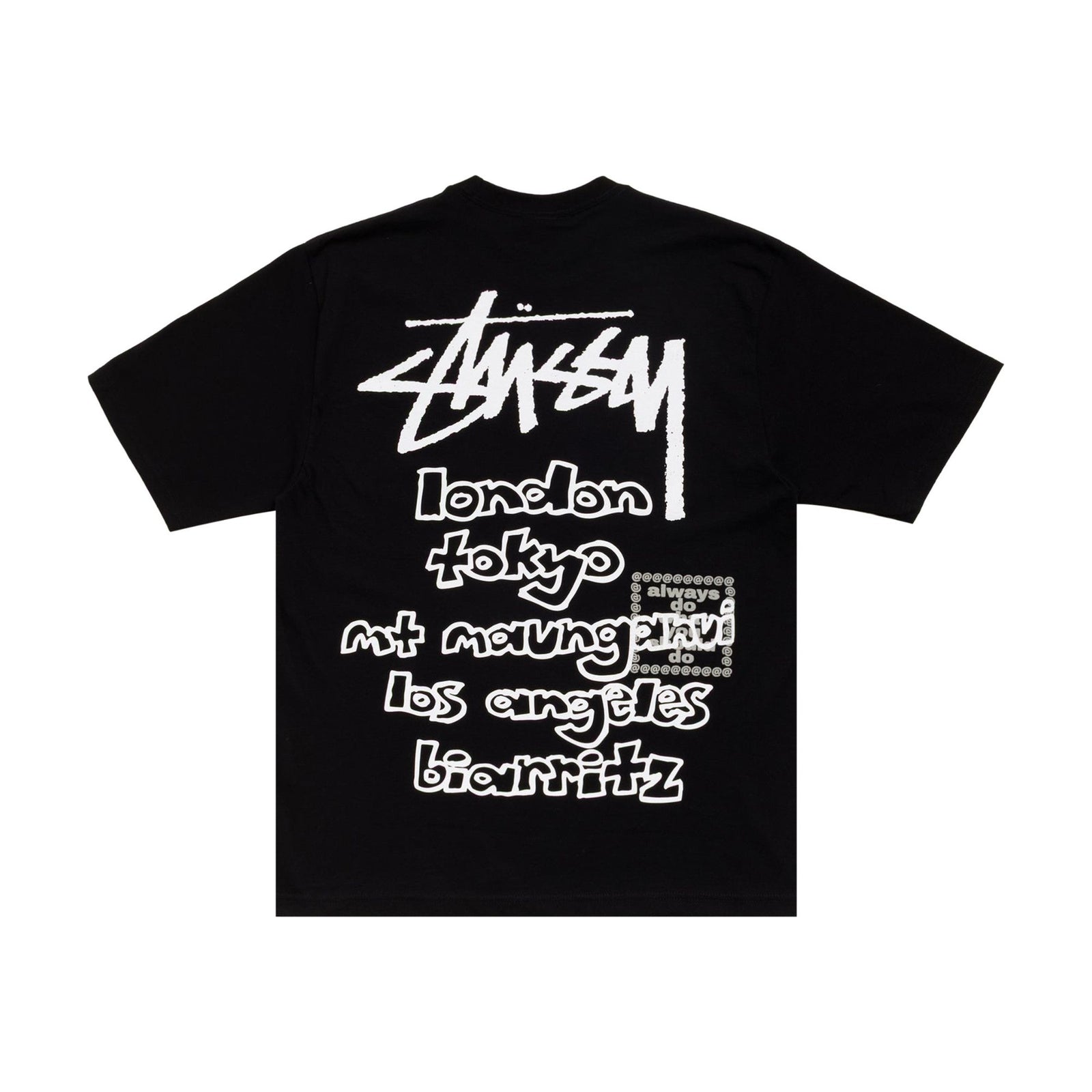 Stussy x Always Do What You Should Do World Tour Tee Black front