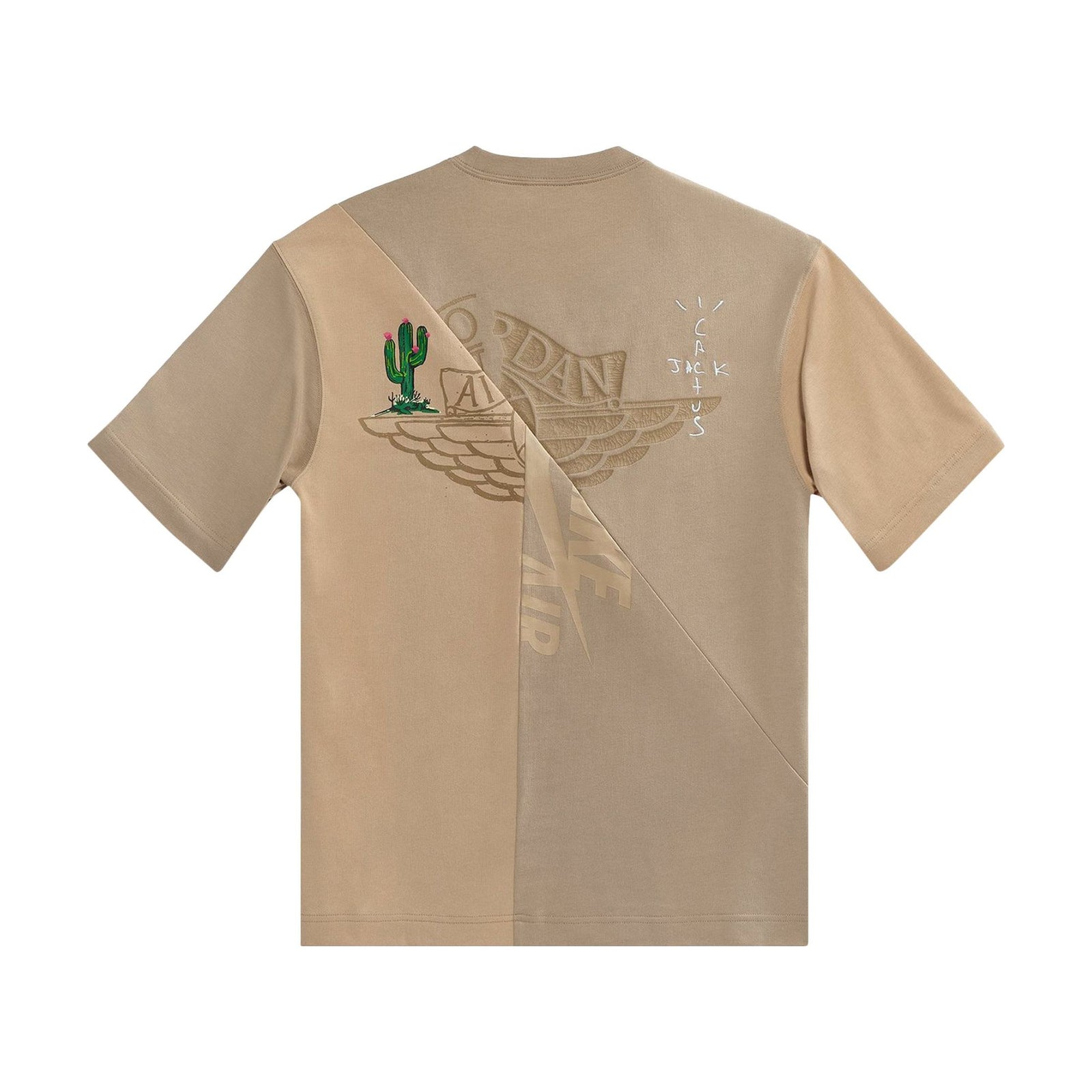 Jordan x Travis Scott Cactus Jack T-Shirt Khaki Desert front