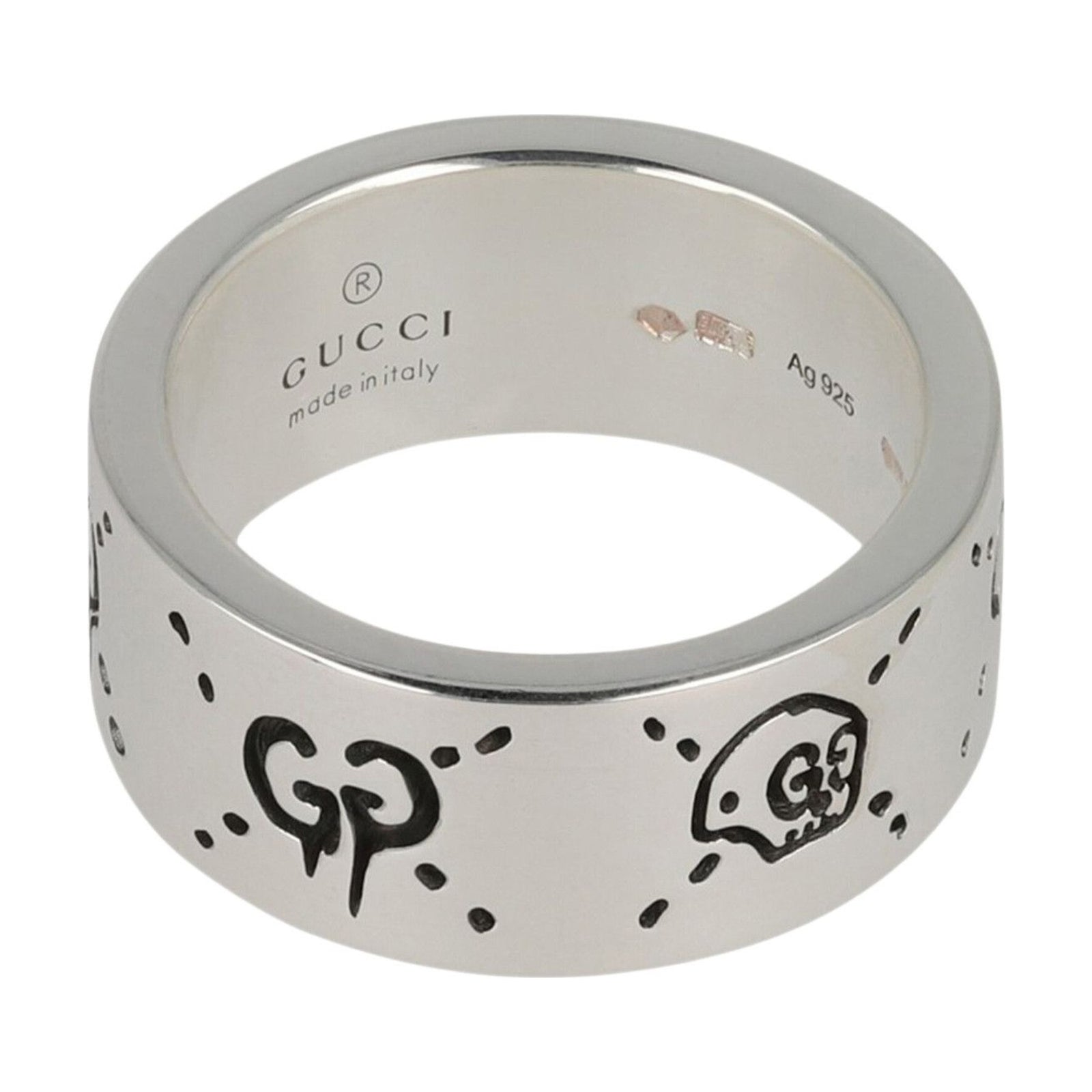 Gucci Ghost Skull Ring Silver front