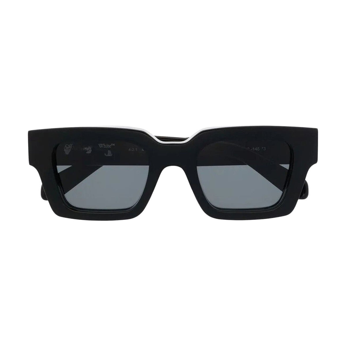 Off-White Virgil Square Sunglasses Black/White/Grey (FW21) front