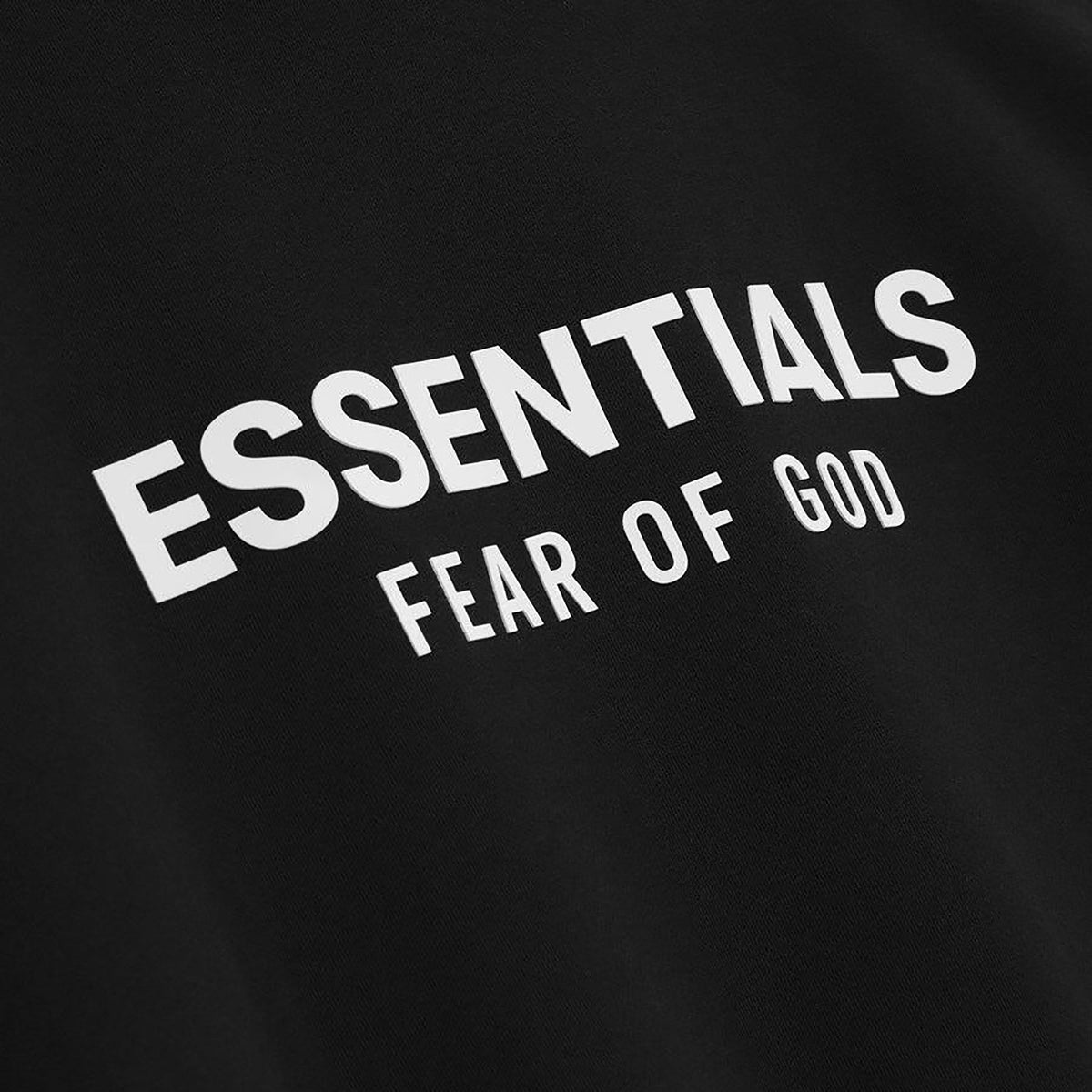 Fear of God Essentials Classic Fit Fleece Hoodie Jet Black (SS25)