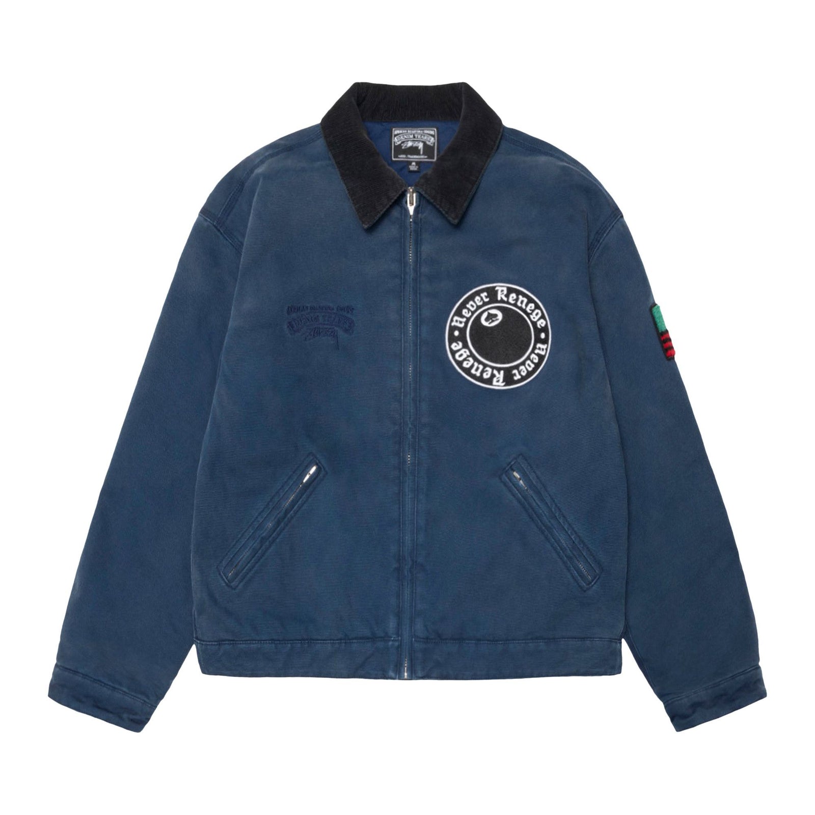 Stussy x Denim Tears Canvas Jacket Blue front