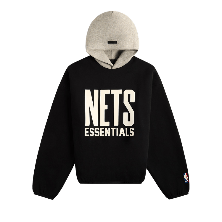 Fear of God Essentials x NBA Brooklyn Nets Hoodie Black White (FW24)