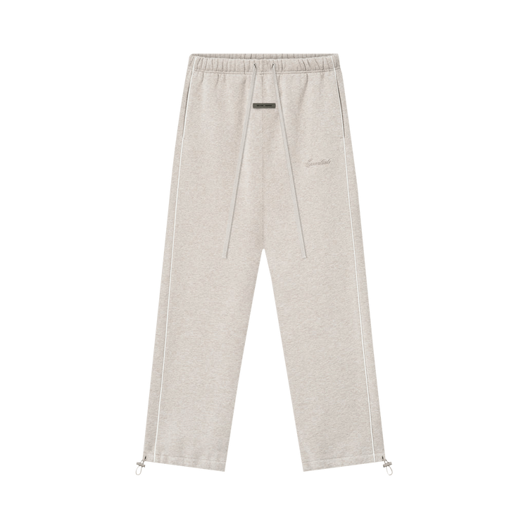 Fear of God Essentials Relaxed Fleece Sweatpant With Piping Heather Stone/Cloud White (SS25)