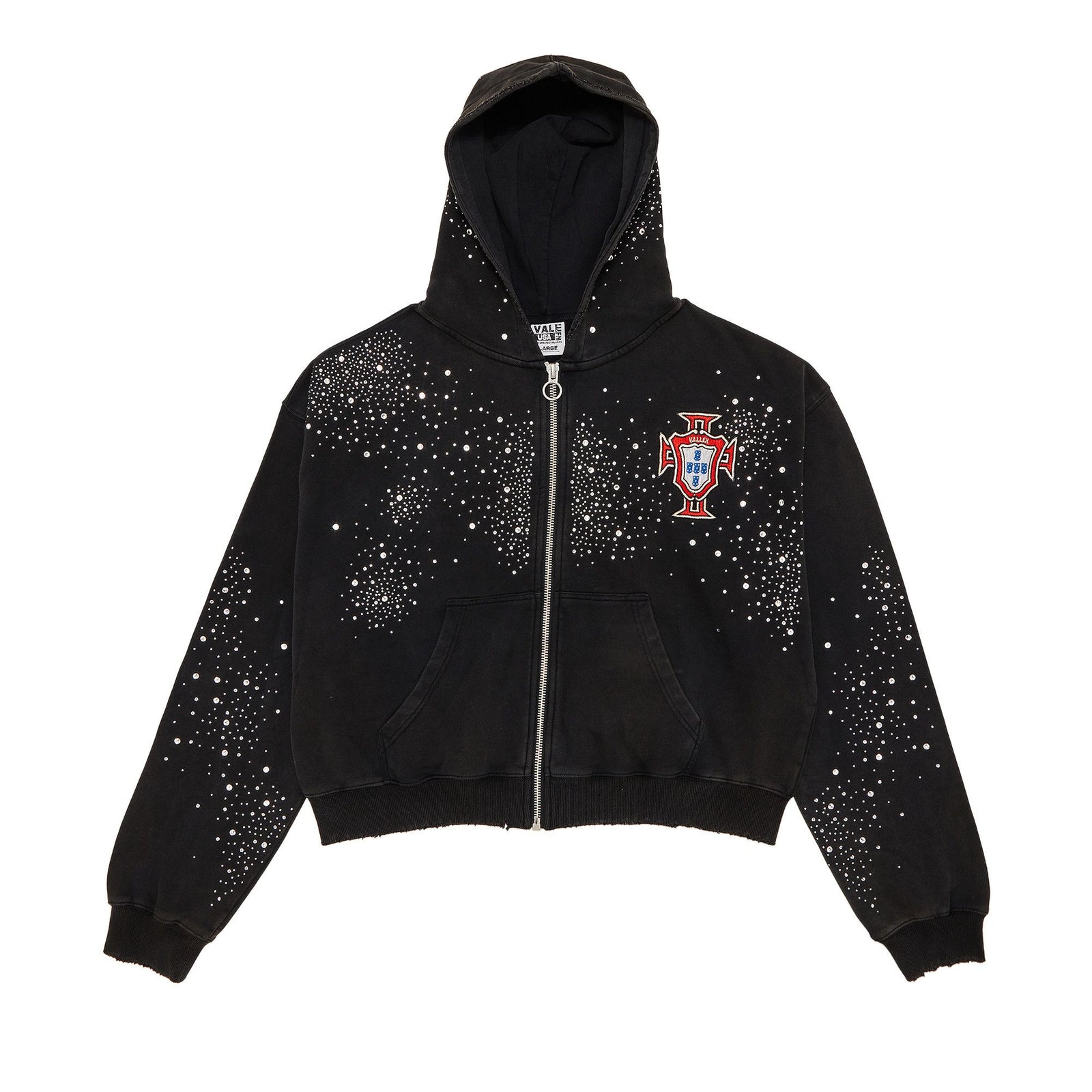 Vale Forever Pluto Cluster Zip Up Hoodie Black front