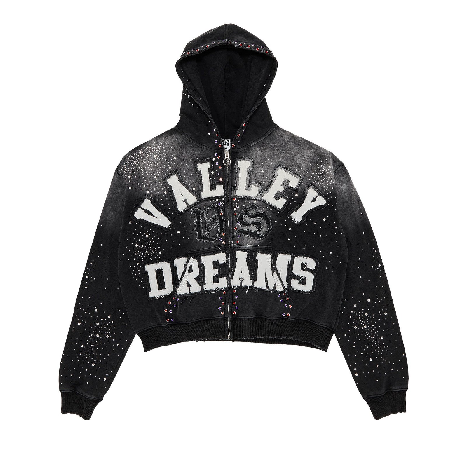 Vale Forever Classico Zip Up Hoodie Black front