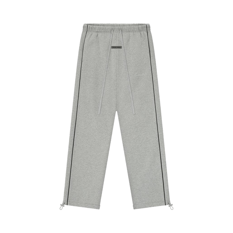 Fear of God Essentials Relaxed Fleece Sweatpant With Piping Concrete Heather/Black (FW25)