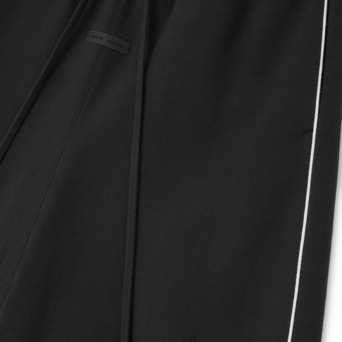 Fear of God Essentials Relaxed Fleece Sweatshort With Piping Jet Black/Cloud White (FW25)