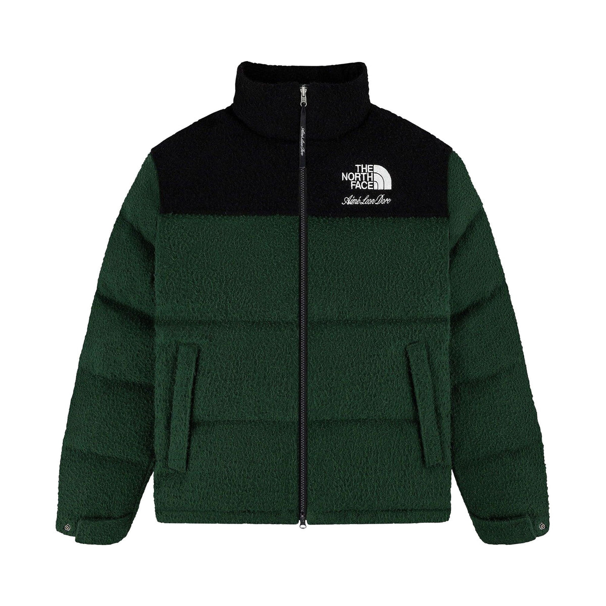 The North Face x Aime Leon Dore Casentino Nuptse Jacket Kombu Green front
