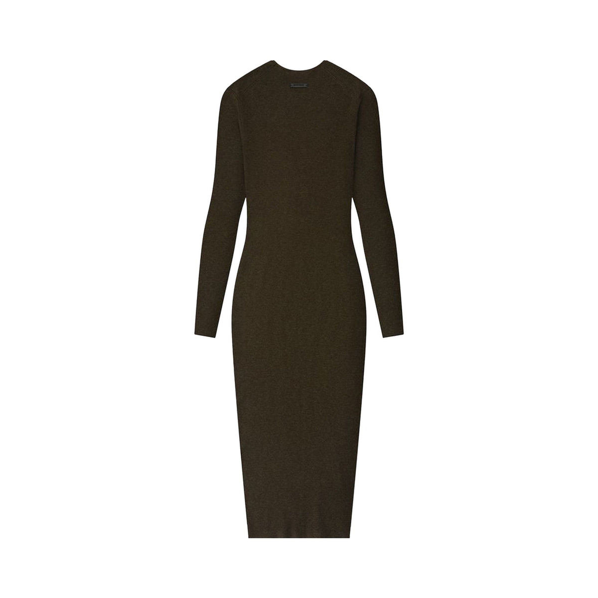 Fear of God Essentials Women's Rib Long-Sleeve Dress Brown (FW25)