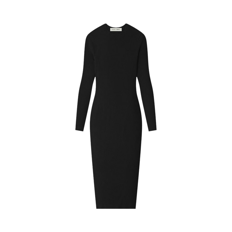 Fear of God Essentials Women's Rib Long-Sleeve Dress Vintage Black (FW25)