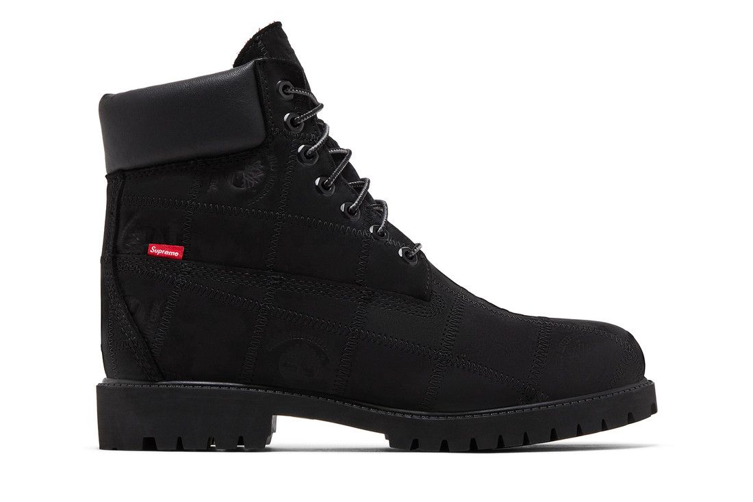 Timberland 6 Inch Premium Waterproof Boot x Supreme Patchwork Black - Im Your Wardrobe