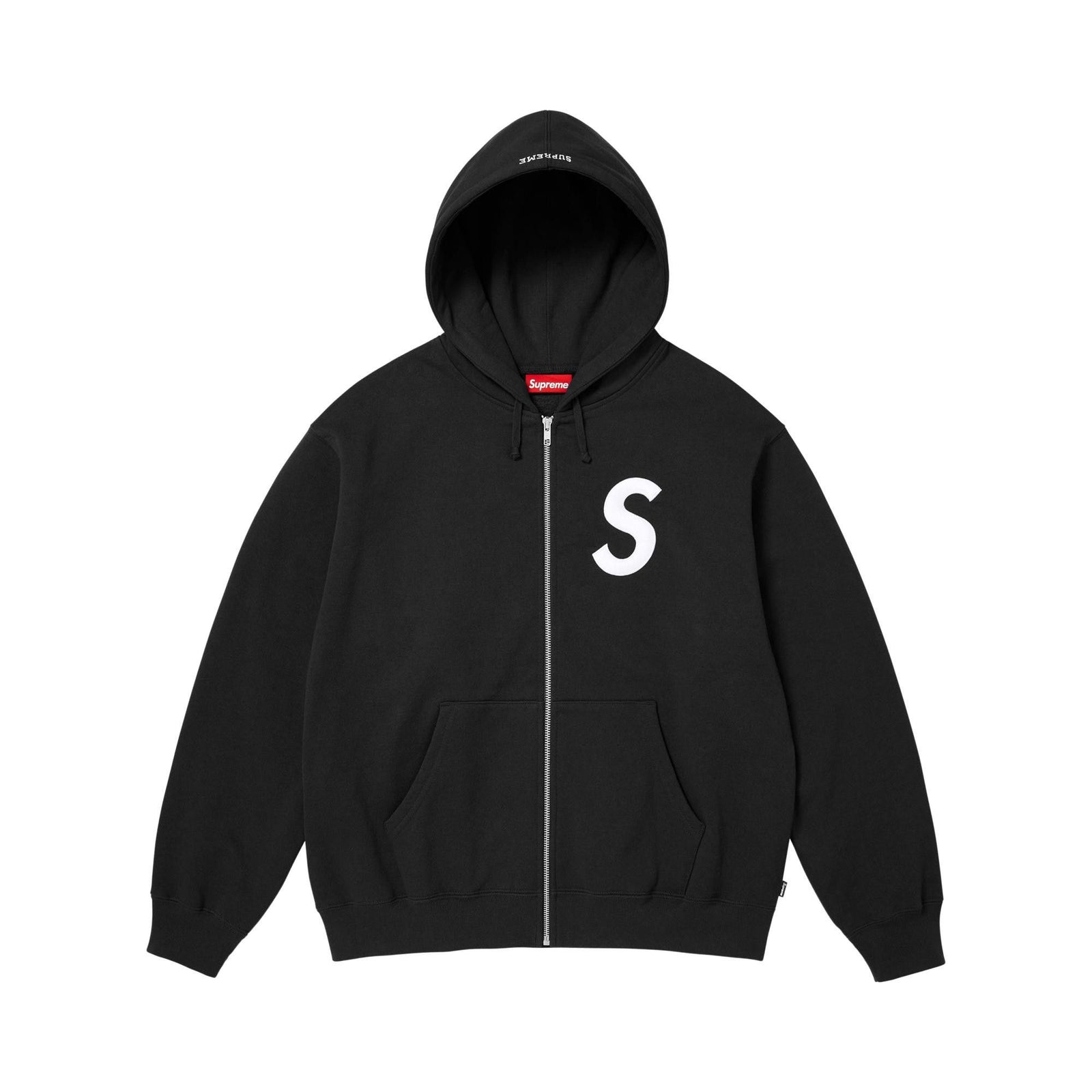 Supreme S Logo Zip Up Hooded Sweatshirt (FW24) Black - Im Your Wardrobe