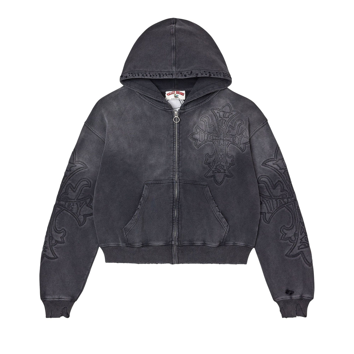 Vale Forever Carver Zip Up Hoodie Black front