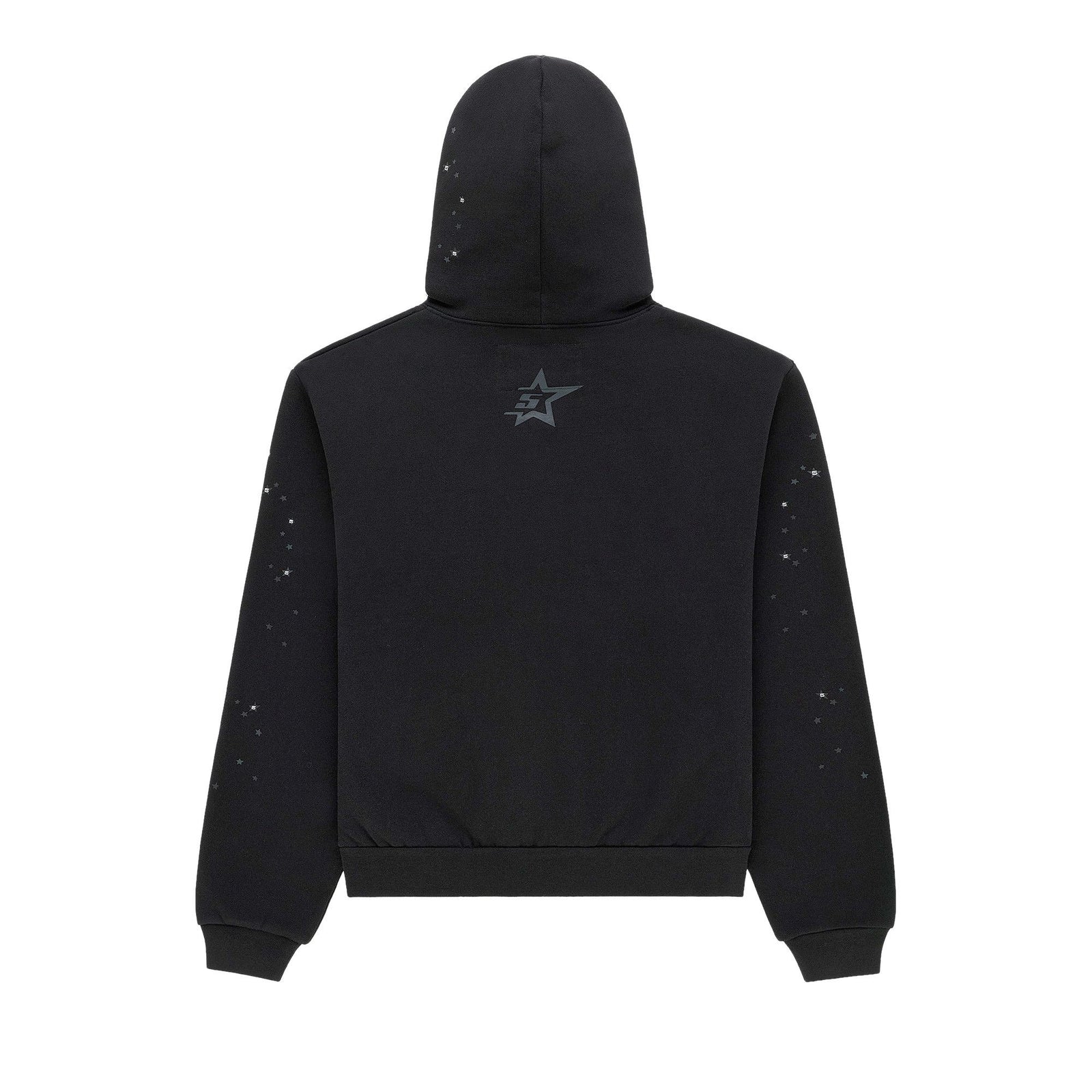 Sp5der Rhinestone Punk V2 Hoodie Black front