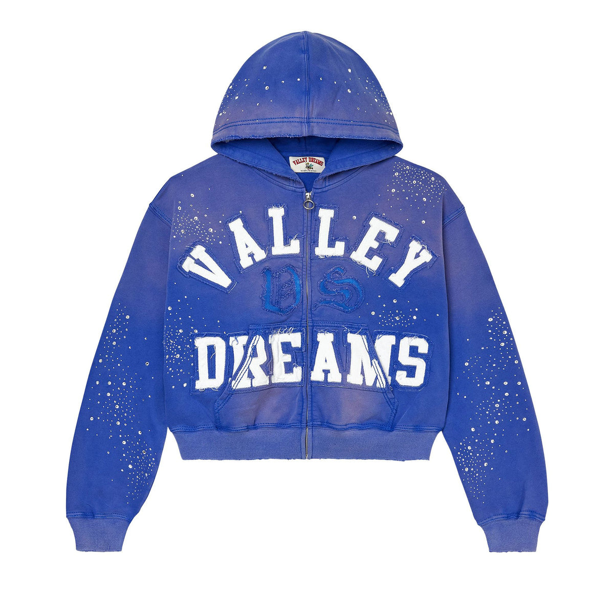 Vale Forever Classico Zip Up Hoodie Sapphire front