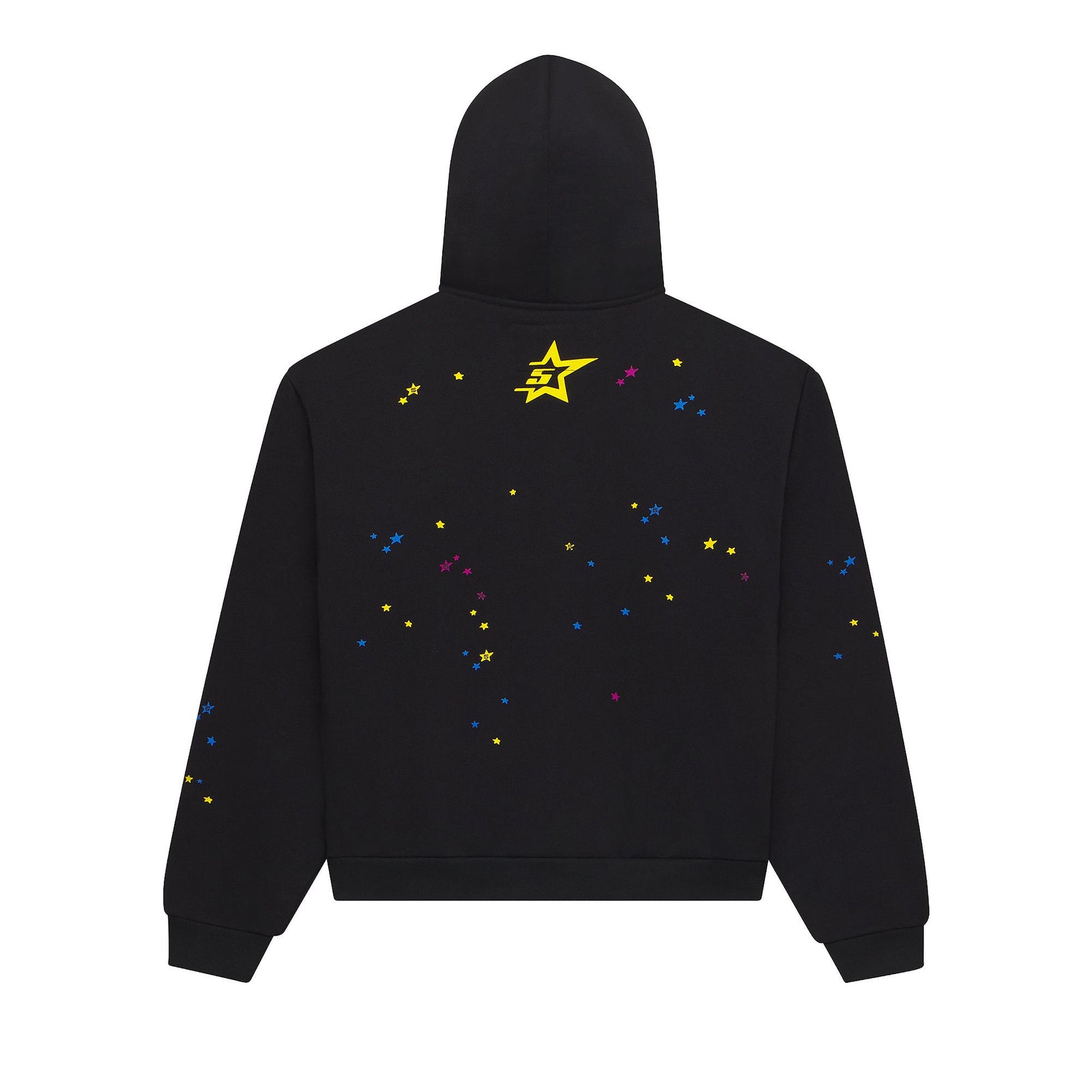 Sp5der Punk V2 Zip Up Hoodie Black front