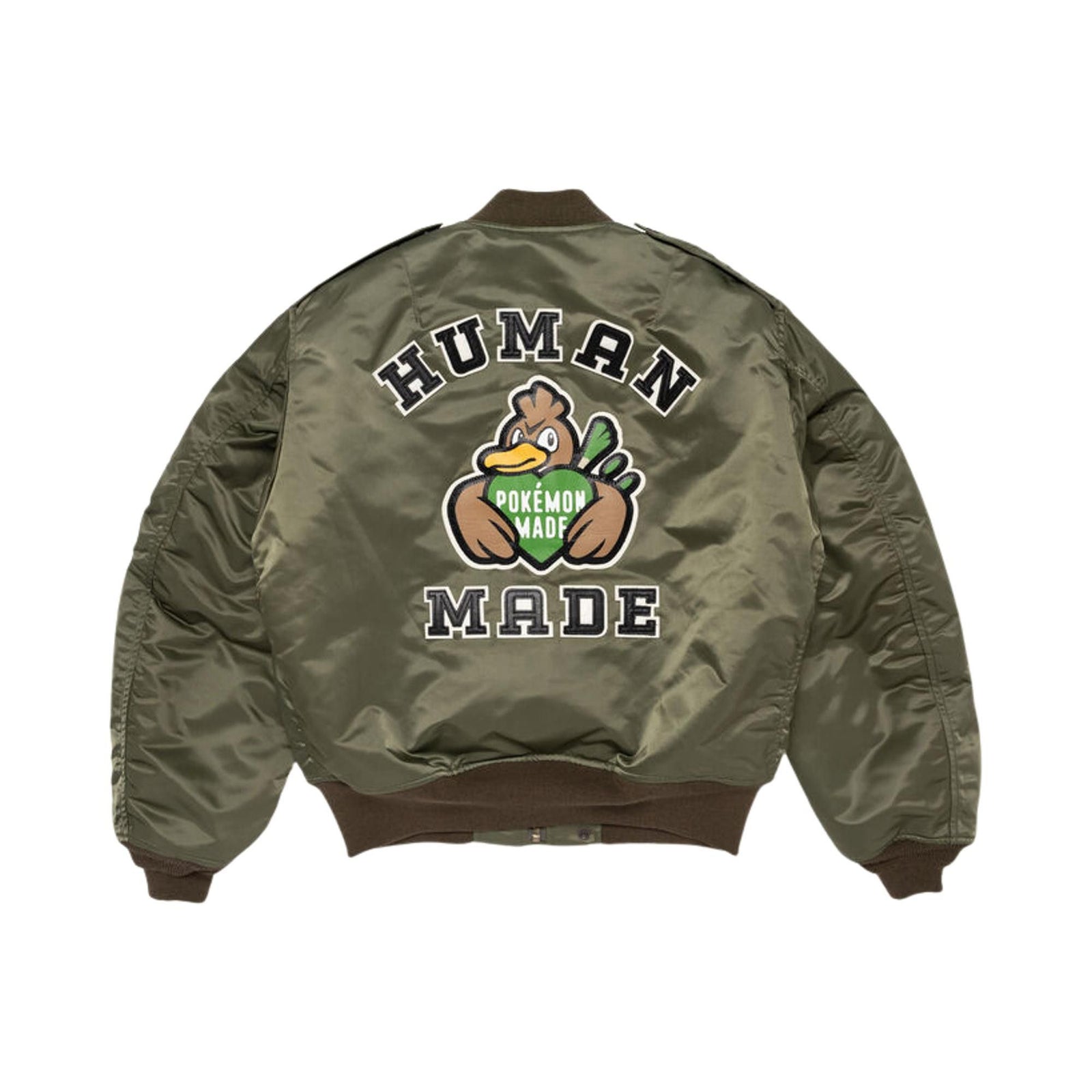 Human Made x Pokemon Farfetch'd Padded Blouson Olive Drab front