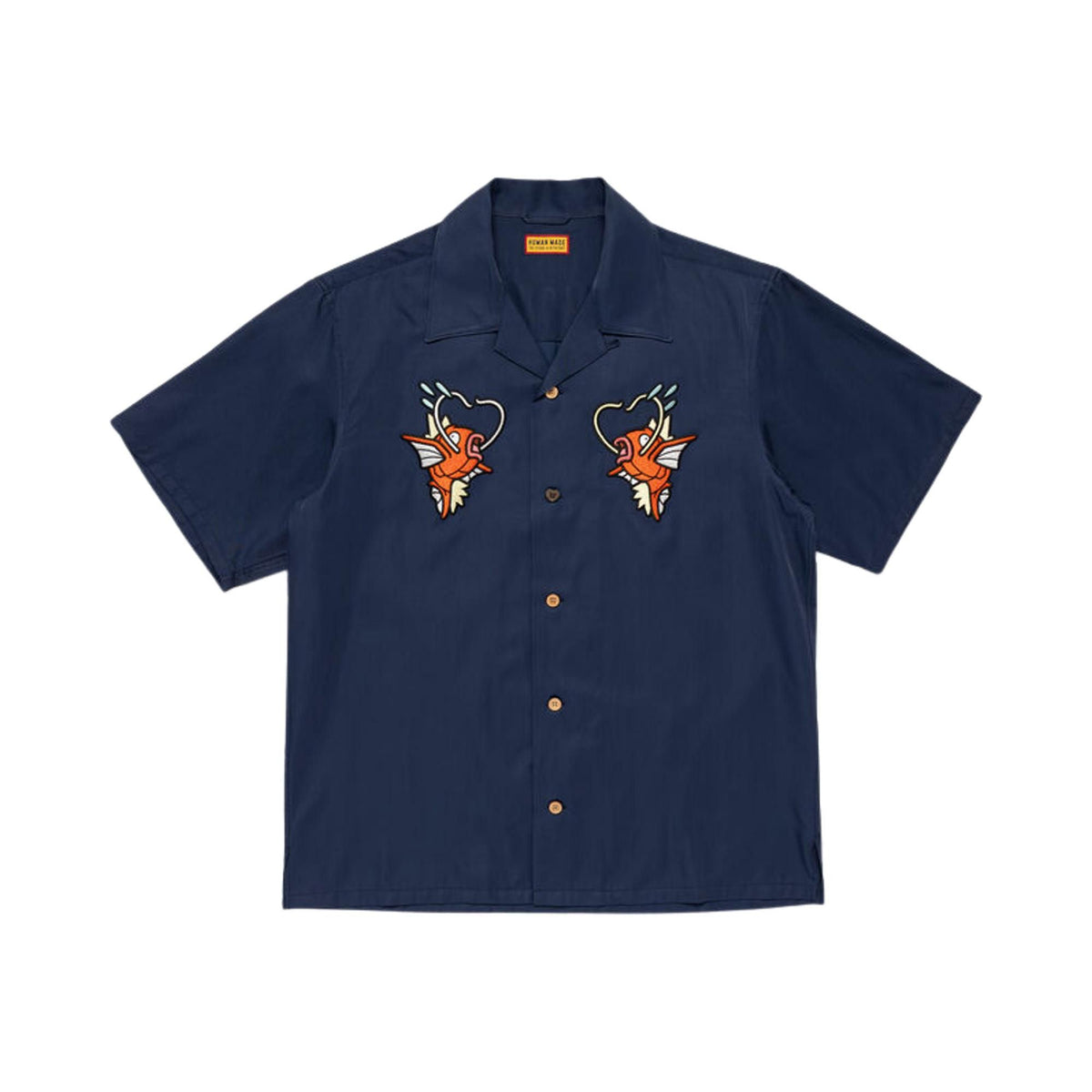 Human Made x Pokemon Magikarp Aloha Shirt Navy front