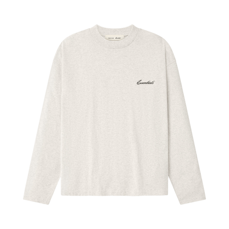 Fear of God Essentials Classic Long Sleeve Tee Oatmeal Heather (SS26)