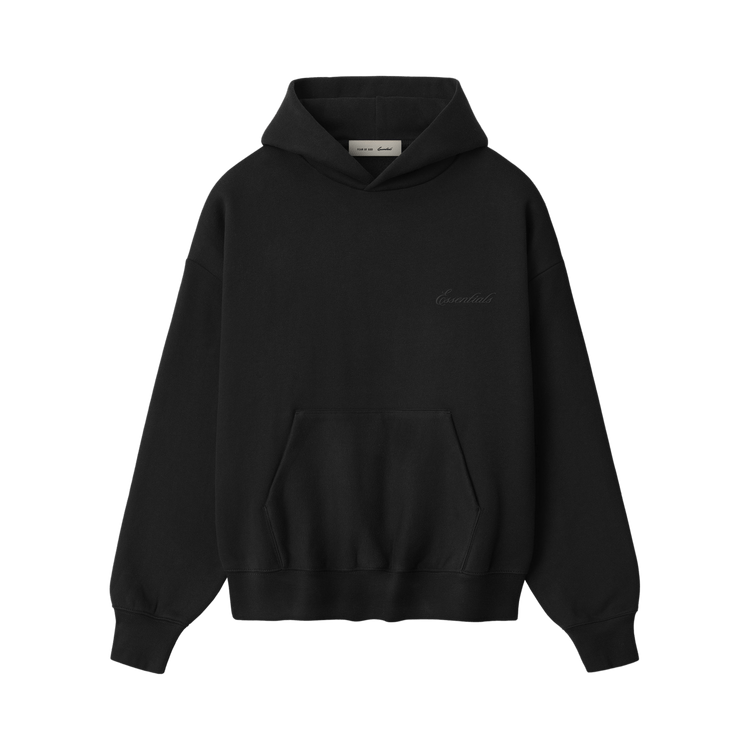 Fear of God Essentials Signature Classic Hoodie Vintage Black (SS26)