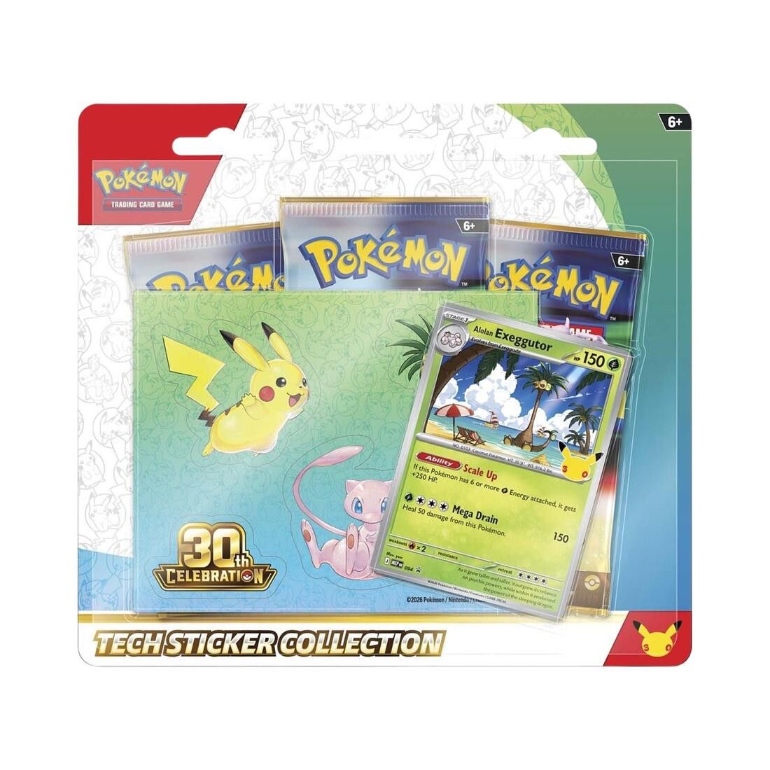 Pokémon 30th Celebration Tech Sticker Collection Alolan Exeggutor - Im Your Wardrobe