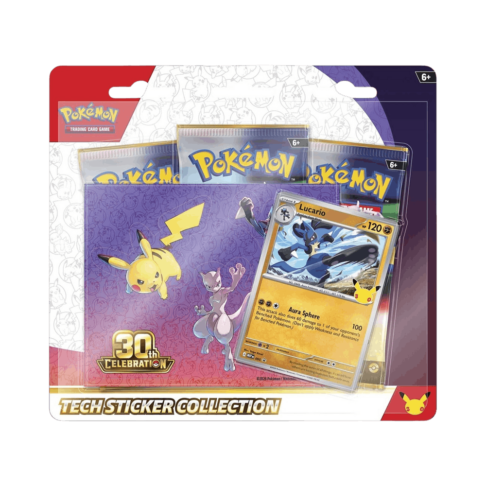 Pokémon 30th Celebration Tech Sticker Collection Lucario - Im Your Wardrobe