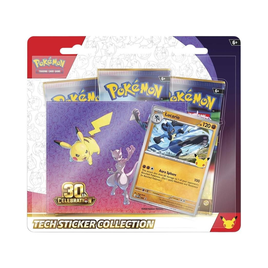 Pokémon 30th Celebration Tech Sticker Collection Lucario - Im Your Wardrobe