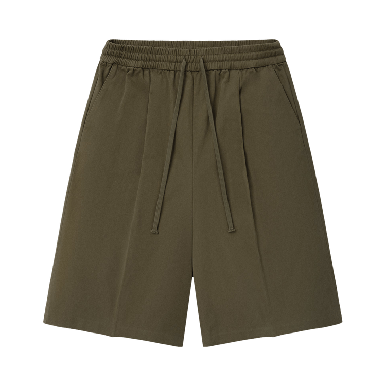 Fear of God Essentials Cotton Twill Relaxed Drawstring Short Moss (SS26)