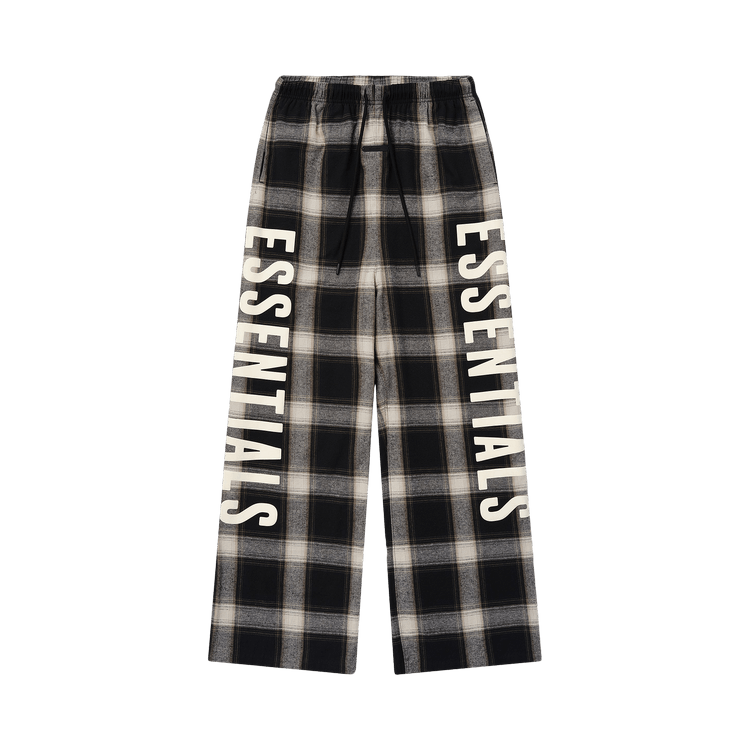 Fear of God Essentials Flannel Lounge Pant Iron Grey Plaid (SS26)