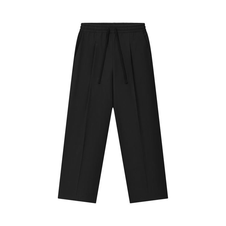 Fear of God Essentials Silk Blend Pleat Front Drawstring Pant Vintage Black (SS26)
