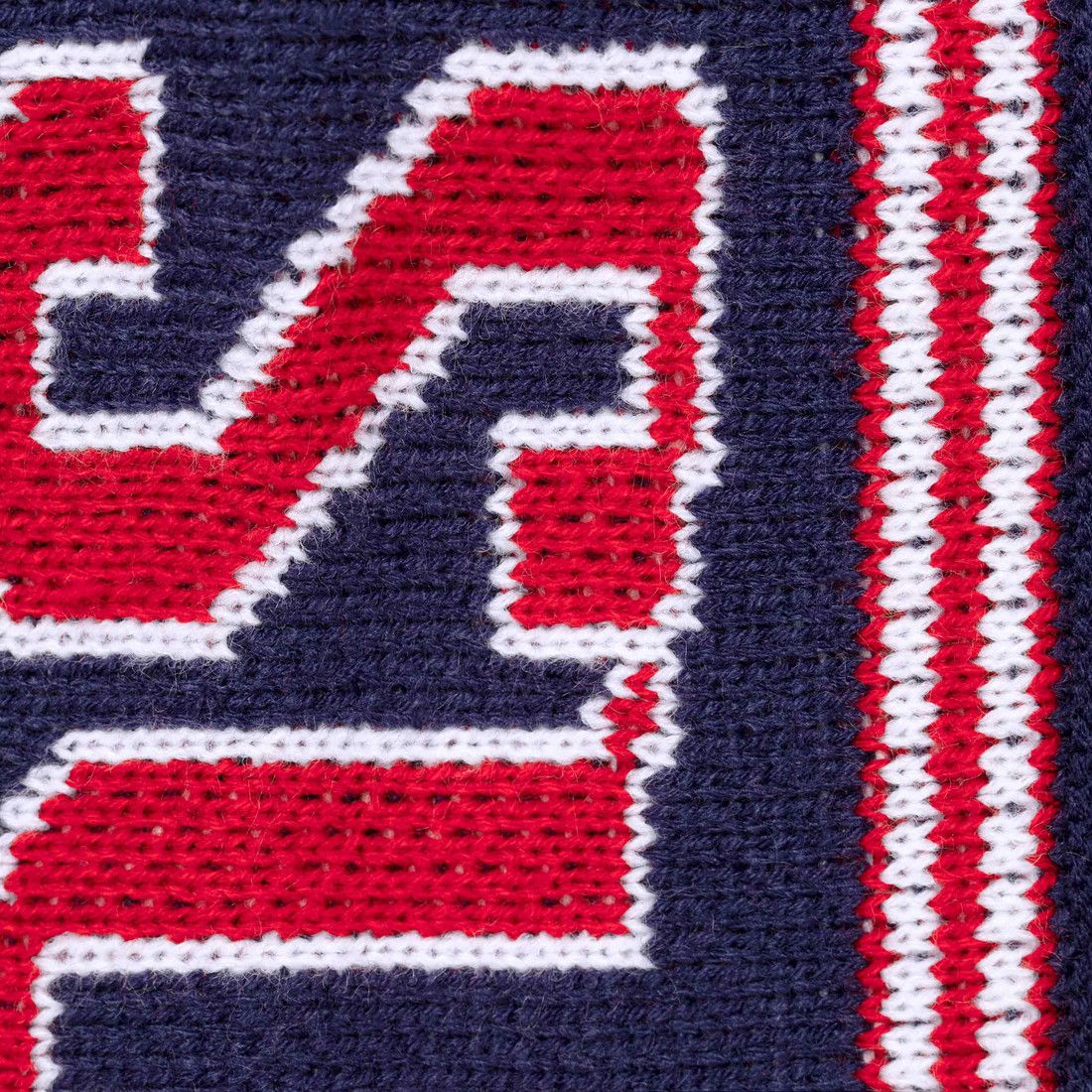 Supreme Jacquard Sleeve Half Zip Sweater Navy - Im Your Wardrobe